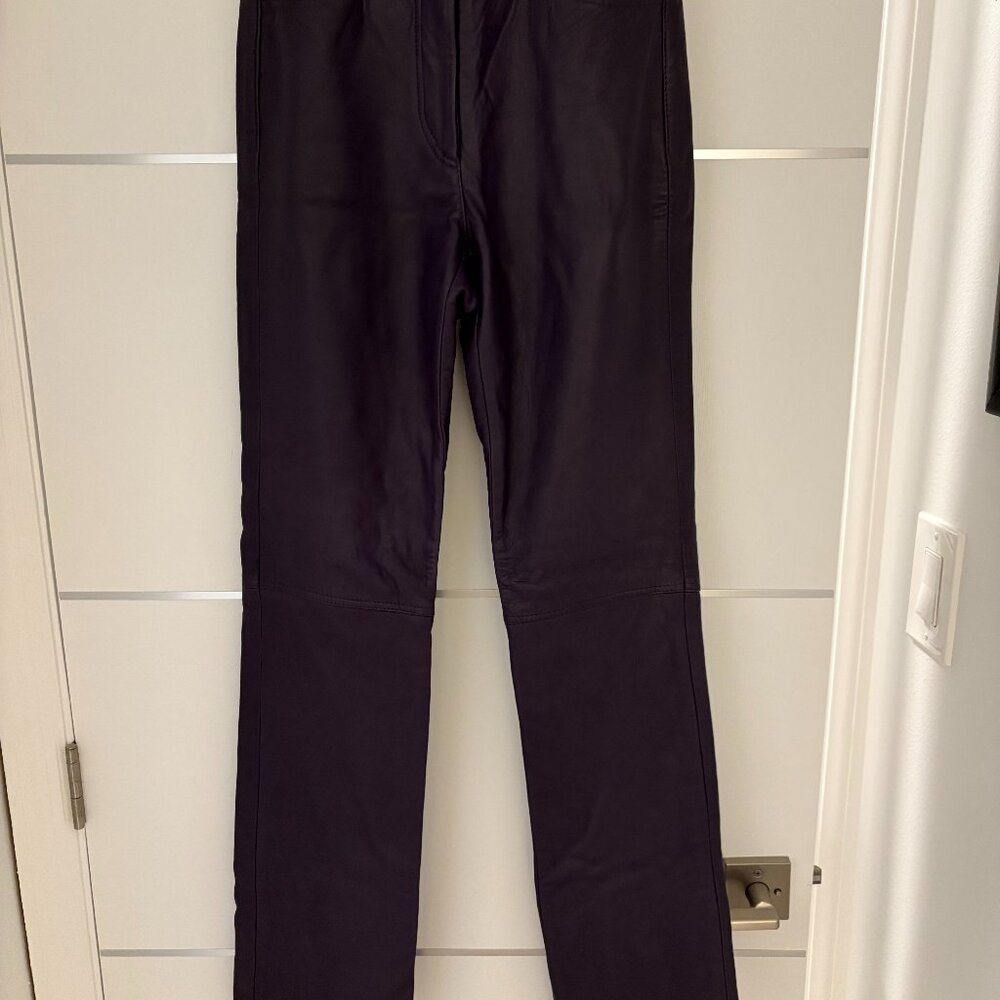 DKNY Purple Leather Pants